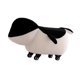 thumbnail image 4 of Taburete rodante con ruedas y diseño de animales adorables, cambiador de zapatos pequeño con dibujos animados. Negro, 4 of 9