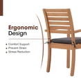 thumbnail image 7 of Stackable Patio Dining Chairs Set of 2, Outdoor Acacia Wooden Chairs w/Armrest & Removeable Fabric Cushion, for Porch, Backyard, Garden, Indoor, Dark Grey, 7 of 7