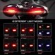thumbnail image 2 of Bicycle Seat with Rear Light, Bicycle Saddle Soft Bicycle Saddle USB Charging Warning Breathable Seat Pad Mountain Bike Bicycle_i*, 2 of 5