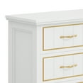 thumbnail image 5 of Dextrus 6-Drawer Dresser with Power Strip, Gold Strips & Metal Handles, Bedroom Storage Chest, White, 5 of 10