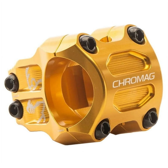 Chromag Riza Stem Diameter: 31.8mm, Length: 38mm, Steerer: 1-1/8'', 0°, Gold