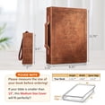thumbnail image 2 of Funda para biblia FINPAC, grande, clásica, de piel vegana, color bronce, 2 of 6