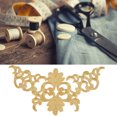 thumbnail image 3 of HUGFEGWE 4Pcs Embroidery Flower Patches, Embroidered Patch Floral Appliques Sewing Cloth Repair Sticker for Wedding Prom Dress Decoration Clothes DIY Clothing Jeans Backpacks (Gold - B) U2537-23690, 3 of 8