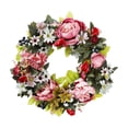 thumbnail image 2 of Coronas de peonías primaverales para puerta de entrada, coronas de rosas artificiales, coronas de primavera y verano, coronas para decoración del Día de San Valentín, bodas, decoraciones de plástico p, 2 of 6