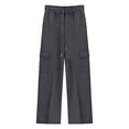thumbnail image 4 of EnJoCho Girls Oversized Wide Leg Sweatpants Drawst𝗋ing Track Pants Baggy Straight Fit Casual Plain Joggers Pockets Athleti𝖼 Wear Comfort Kids, 4 of 9