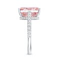 thumbnail image 4 of Rosec Jewels IGI Certified Radiant Cut Lab Grown Pink Diamond 5 Carat Engagement Ring (VS1 Clarity), 925 Sterling Silver, US 4.00, 4 of 9