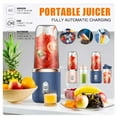 thumbnail image 4 of Licuadora eléctrica de 6 cuchillas, mini batidora de frutas, extractor de jugos, exprimidor de frutas con carga USB, 4 of 7