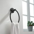 thumbnail image 2 of Kibi USA Circular 4-Piece Bathroom Hardware Set Matte Black, 2 of 2