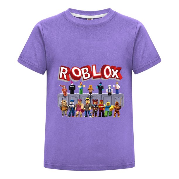 Playera Infantil Estampada de Roblox para Niño, Camiseta Casual Gamer de Verano, Algodón Suave y Cómodo, Ropa para Regalo de Niños Amantes de los Videojuegos