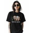 thumbnail image 2 of Cute Sloth Animal Womens Tshirt Graphic Tees Cotton Crew Neck T-Shirts, Casual Short Sleeve Shirts for Women Teen Girl Maybe Later Quote, 2 of 3