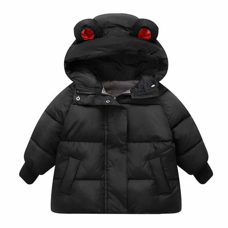 

Winter Coats for Kids with Cute Ear Hoods (Padded) Puffer Jacket Outerwear for Baby Boys Girls Infants Toddlers
