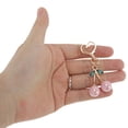 thumbnail image 4 of Unique Bargains Fashion 3D Diamond-Encrusted Cherry Handbag Charm Pink 1 Pc, 4 of 5