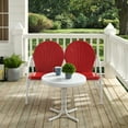 thumbnail image 4 of GRIFFITH 2 PIECE METAL OUTDOOR CONVERSATION SEATING SET - LOVESEAT & TABLE IN RED FINISH, 4 of 5