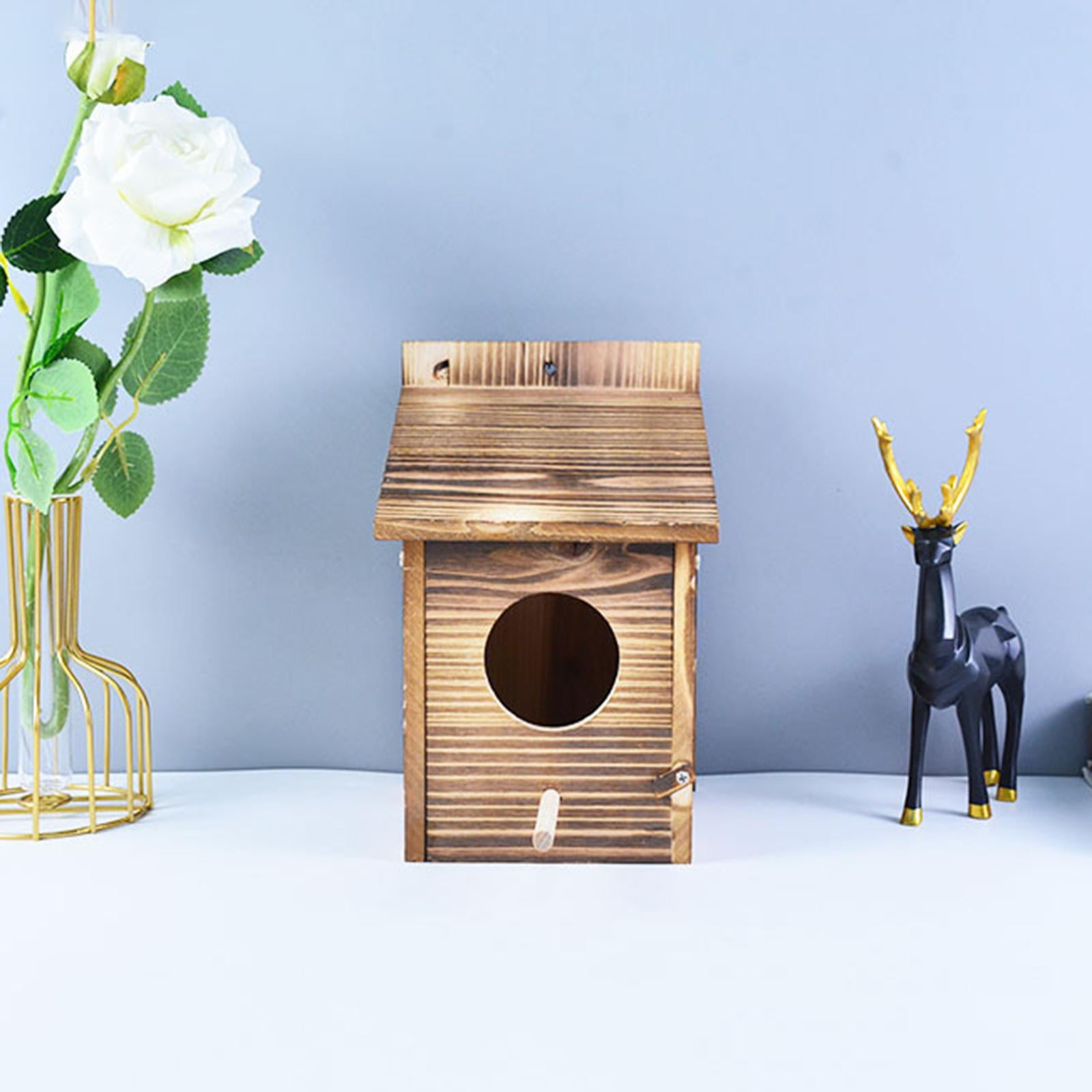 Wooden Bird House Cage Parrot Bird Hut Mating Hatching Decoration