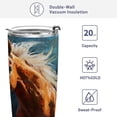 thumbnail image 4 of SKYSONIC Oil Painting Horse 12 oz Tumbler Stainless Steel Vacuum Insulated Travel Tumbler with Straw and Lid, Durable Coffee Mug Drinking Cup, 4 of 7