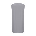 thumbnail image 4 of Vinsonshop Women's Lightweight Sleeveless Vest Open Front Cardigan Loose Fit Casual Knit Layer with Pockets Summer Spring Basic Versatile Everyday Wear Dark Gray S, 4 of 7