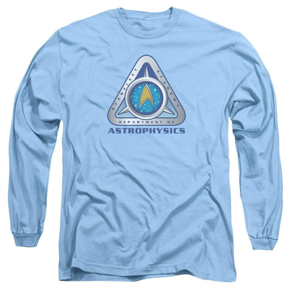 Star Trek Astrophysics Long Sleeve Adult 18/1 T-Shirt Carolina Blue