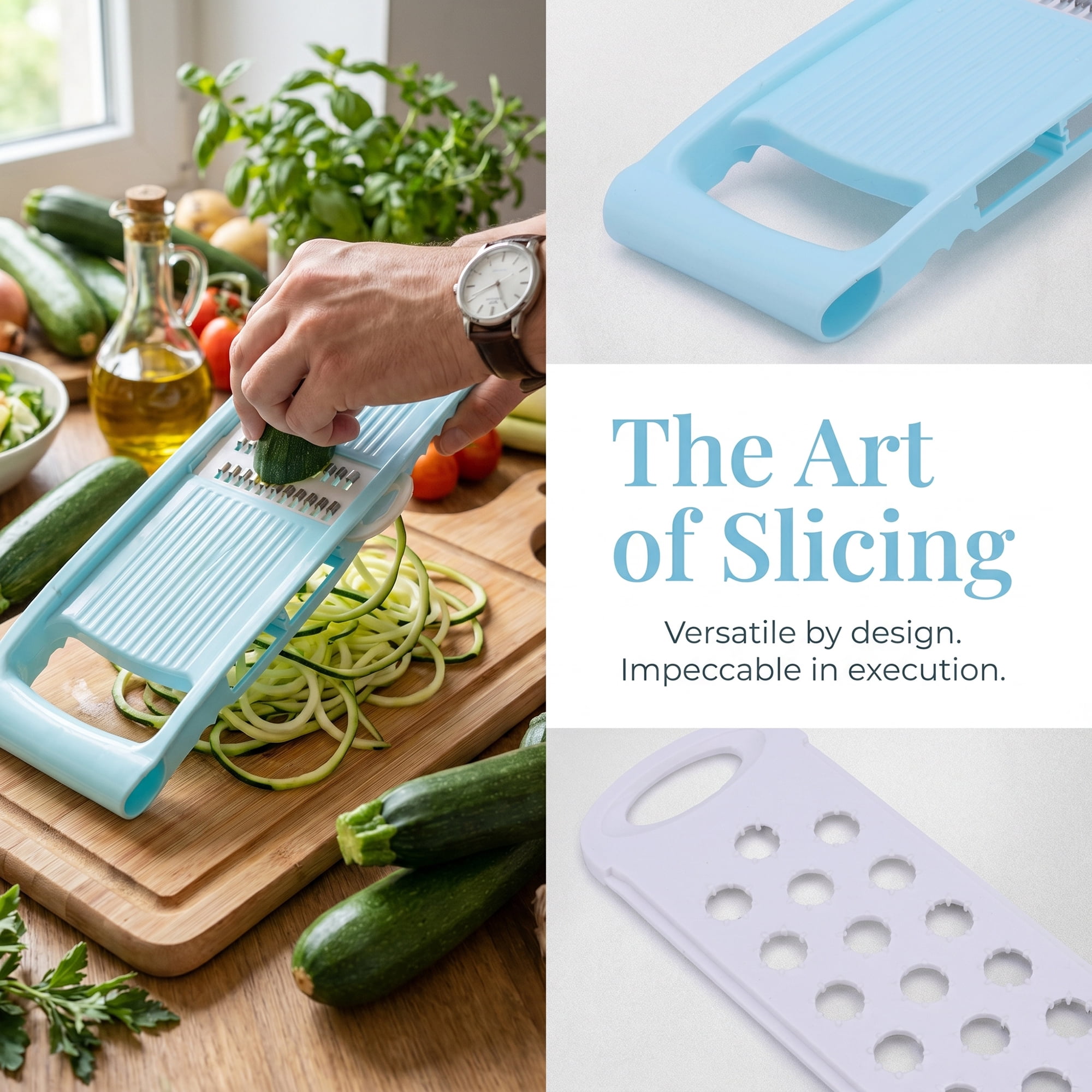 Unique Bargains Professional Mandoline Slicer for Home Chefs 5 in 1(A) 10.9"x3.9"
