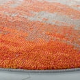 thumbnail image 3 of SAFAVIEH Madison Oscar Abstract Distressed Area Rug, Grey/Orange, 8' x 8' Round, 3 of 8