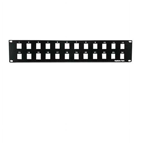 SF Cable 2U 19" 24-Port Blank Panel for Keystone Jack