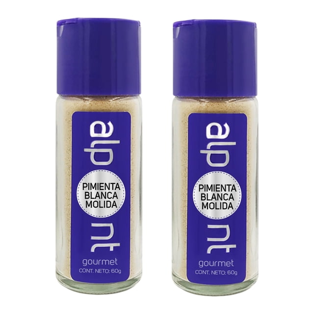 ALPONT GOURMET Pimienta Blanca Molida 60g 2 Piezas