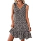 thumbnail image 1 of TaTaai Women's Floral V-Neck Sleeveless Dress with Bow Detail Loose Fit Flowy A-Line Knee-Length Casual Summer Beach Vacation Daily Wear Boho Style Sundress Gift, 1 of 4