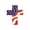 1 C35594, variant on Vintage Styles US Flag Crosses Metal Pin Flag Brooch For Clothing Accessories Holiday Event And Giving