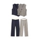 thumbnail image 4 of HH TRAF - Traje de pantalón con chaleco y escote en V para mujer, asimétrico, sin mangas, de un solo pecho, informal, de cintura alta, con pierna recta y pantalones sueltos, 4 of 5