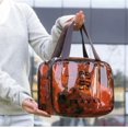 thumbnail image 4 of Bolso de hombro transparente y neceser transparente, neceser de café, bolso de mano, neceser transparente, neceser impermeable, bolso de mano (marrón, 4 of 5