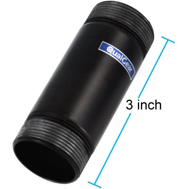 QualGear QG-PRO-PM-3IN-B Pro-AV 1.5" Npt Threaded Pipe, 3" Length Projector Accessory