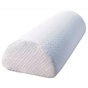 Memory Foam Pillow Bolster Pillow Half-Moon Wedge Pillow White by JDOHS