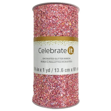 UPC: 0191518122954 | 5.375  Encrusted Glitter Ribbon by Celebrate It®