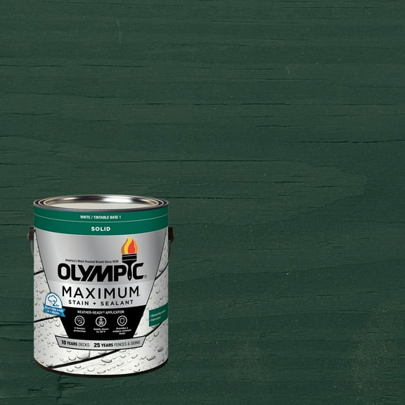 Olympic Maximum 1 Gallon SC-1048 Mountain Pine Solid Color Exterior Stain and Sealer in One