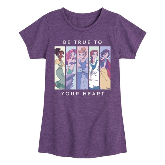 Disney Princess - Be True To Your Heart - Toddler & Youth Girls Short Sleeve Graphic T-Shirt