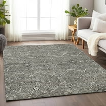 Addison Rugs Chantille Indoor/Outdoor Traditional Panel Pewter Washable Rectangle Rug, 10' x 14'