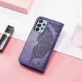 thumbnail image 3 of Wallet Case for Samsung Galaxy A23 4G/5G, 3D Butterfly Flower PU Leather with Credit Card Slots Holder Magnetic Closure Folio Phone Cover for Samsung Galaxy A23 Rhinestone Deep Purple, 3 of 14