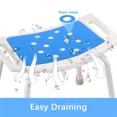 thumbnail image 3 of Bath Chair Mat - EVA Foam Non-Slip Shower Bench Cushion with Adhesive for Disabled, Elderly, Curved (Stool Not Included), 3 of 5