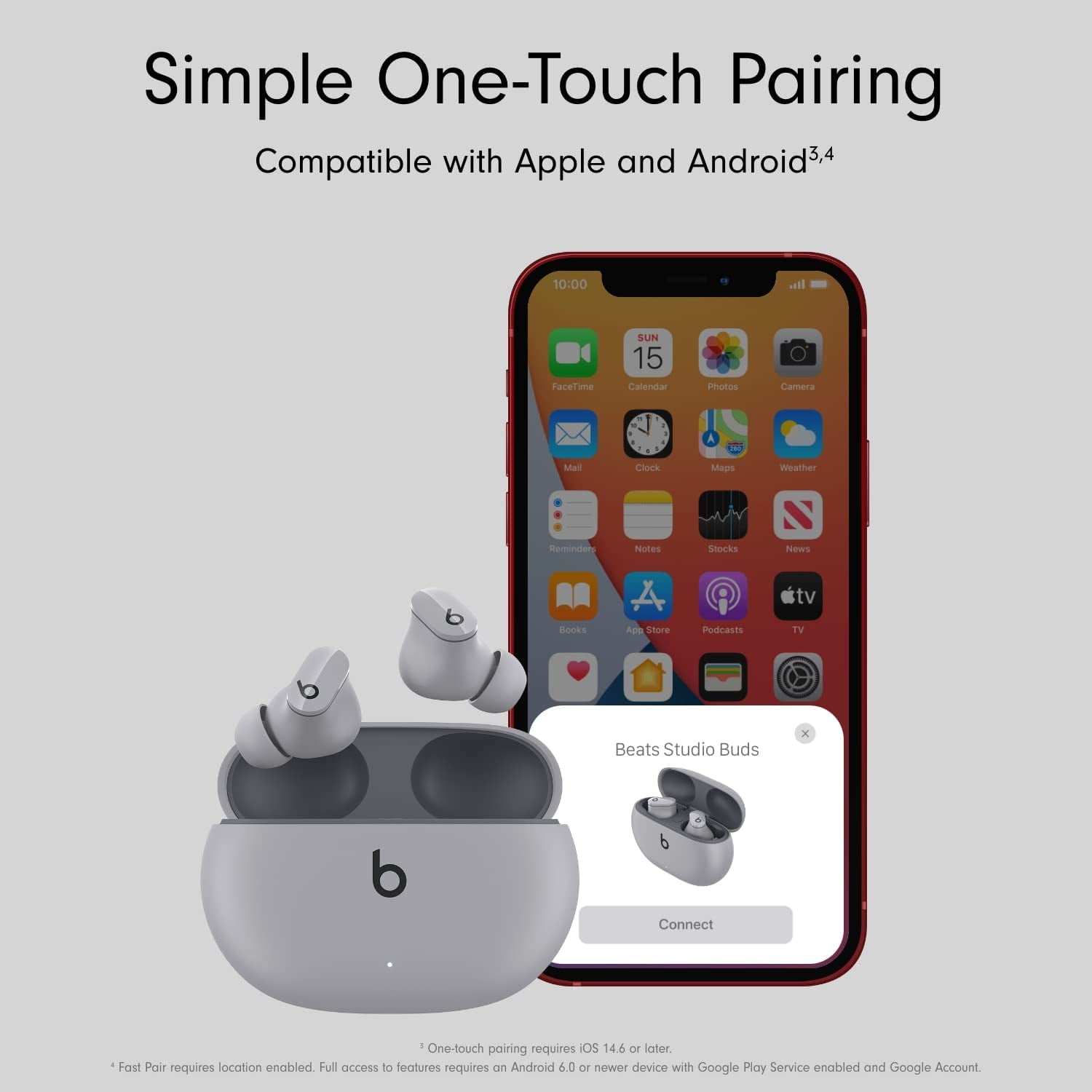 Beats Studio Buds – True wireless noise cancelling earphones – Active Noise Cancelling, IPX4 rating, sweat-resistant earbuds, compatible with Apple and Android, Class 1 Bluetooth®, built-in microphone