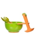 thumbnail image 1 of Tazón de molienda complementario para niños Juego de cuchara y tenedor bidimensionales de 4 mangos de molienda Juego de tazón de molienda y varillas de molienda, 1 of 4