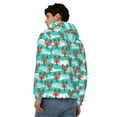 thumbnail image 4 of Honeii Lobsters Of Turquoise Waves Print Hoodies for Men, Pullover & Full Zip, Breathable Zip up Hoodie, Sweatshirt-Small, 4 of 5