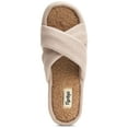 thumbnail image 4 of Floopi Women's Ultra Soft Padded Felt Criss Cross Slide W/French Terry Memory Foam Slipper, 4 of 5