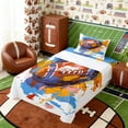 thumbnail image 3 of Erosebridal Painted Football Twin Sheet Sets, Artistic Sports Bedding for Boys and Girls, 3-Piece, 1 Flat Sheet, 1 Fitted Sheet and 1 Pillowcase, 3 of 6