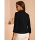 thumbnail image 4 of Blazer GoMee para mujer, manga 3/4, corta, negra, talla S, 4 of 5