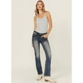 thumbnail image 3 of Miss Me Women's Dark Wash Mid Rise 32" Bootcut Stretch Denim Jeans - M3444B108V 30W x 32L, 3 of 4