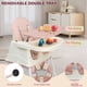 thumbnail image 4 of Silla alta para bebé Ktaxon 6 en 1 portátil rosa con arnés de 5 puntos, 4 of 7