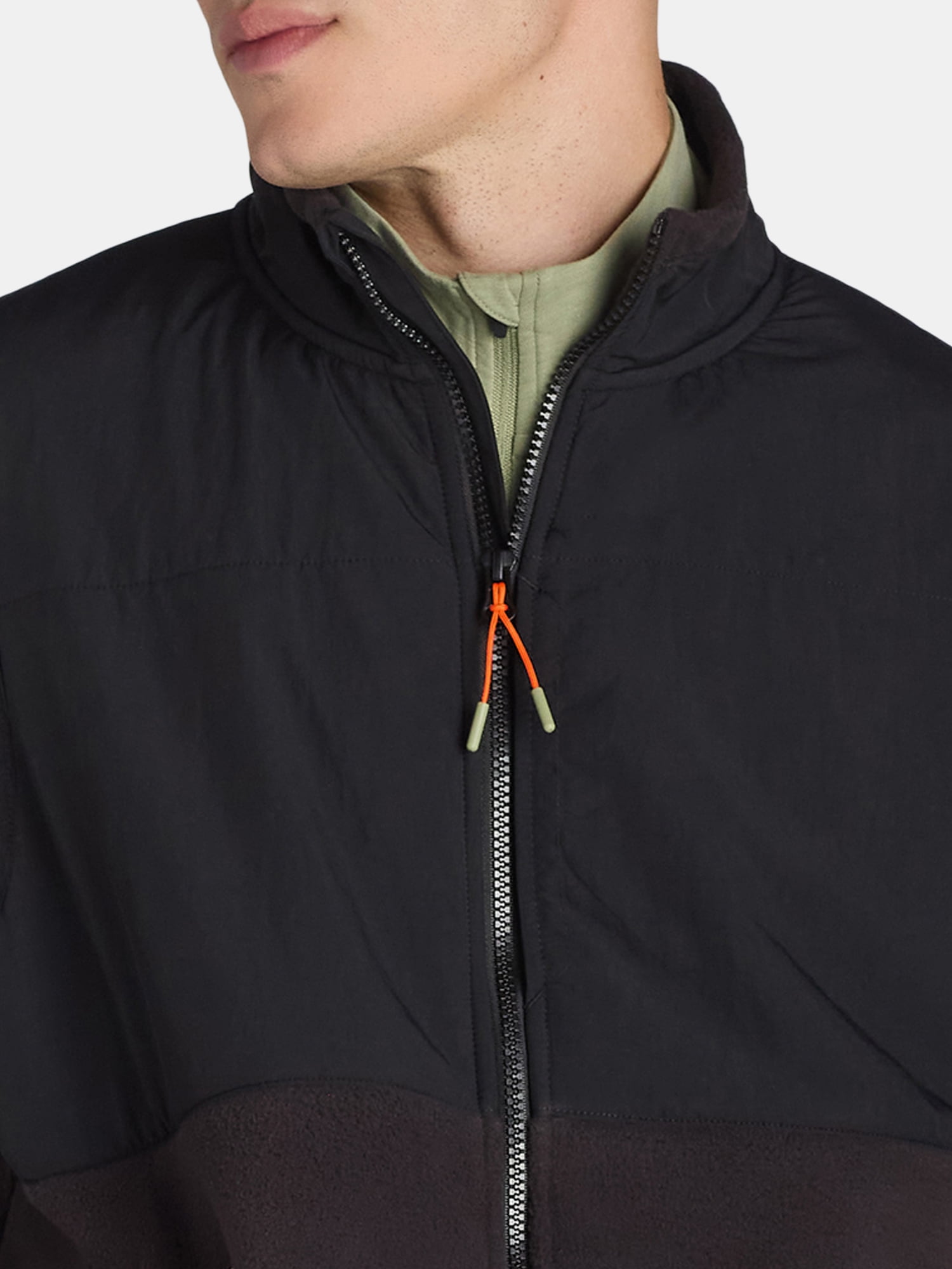 Ozark Trail Men's & Big Men's Mixed Media Fleece Vest, Sizes S-3XL