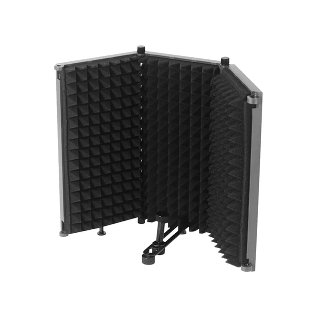 Clearance! Microphone Isolation Shield Sound Absorbing Vocal Recording Diffusion Mic Booth Shield Insulation Diffuser Noise Deadening Suitable for Condenser Microphone Recording One Size Black