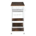 thumbnail image 5 of Tcbosik Kitchen Storage Rack Baker's Rack Utility Storage Shelf Microwave Stand Table Spice Rack Condiment Holder Workstation, Rustic Brown, 5 of 10