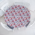 thumbnail image 3 of Ambesonne London Fitted Round Tablecloth, Travel Theme, 56"- 60" Diameter, Multicolor, 3 of 5