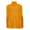 thumbnail image 5 of Wutalume Women's Lazy Style Loose Long Sleeve High Neck Solid Color Knitted Shawl Sweater, Warm Winter Pullover with Cozy Draped Design for Casual and Chic Looks,Yellow M, 5 of 7